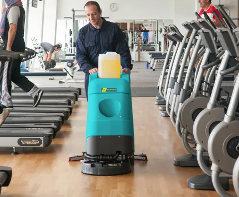 Fregadora industrial E50 para la limpieza de gimnasios