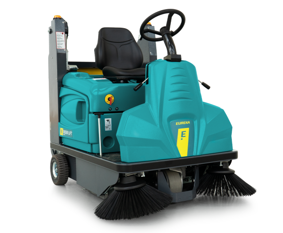 Spazzatrice Rider Lift con sistema di scarico rifiuti in quota